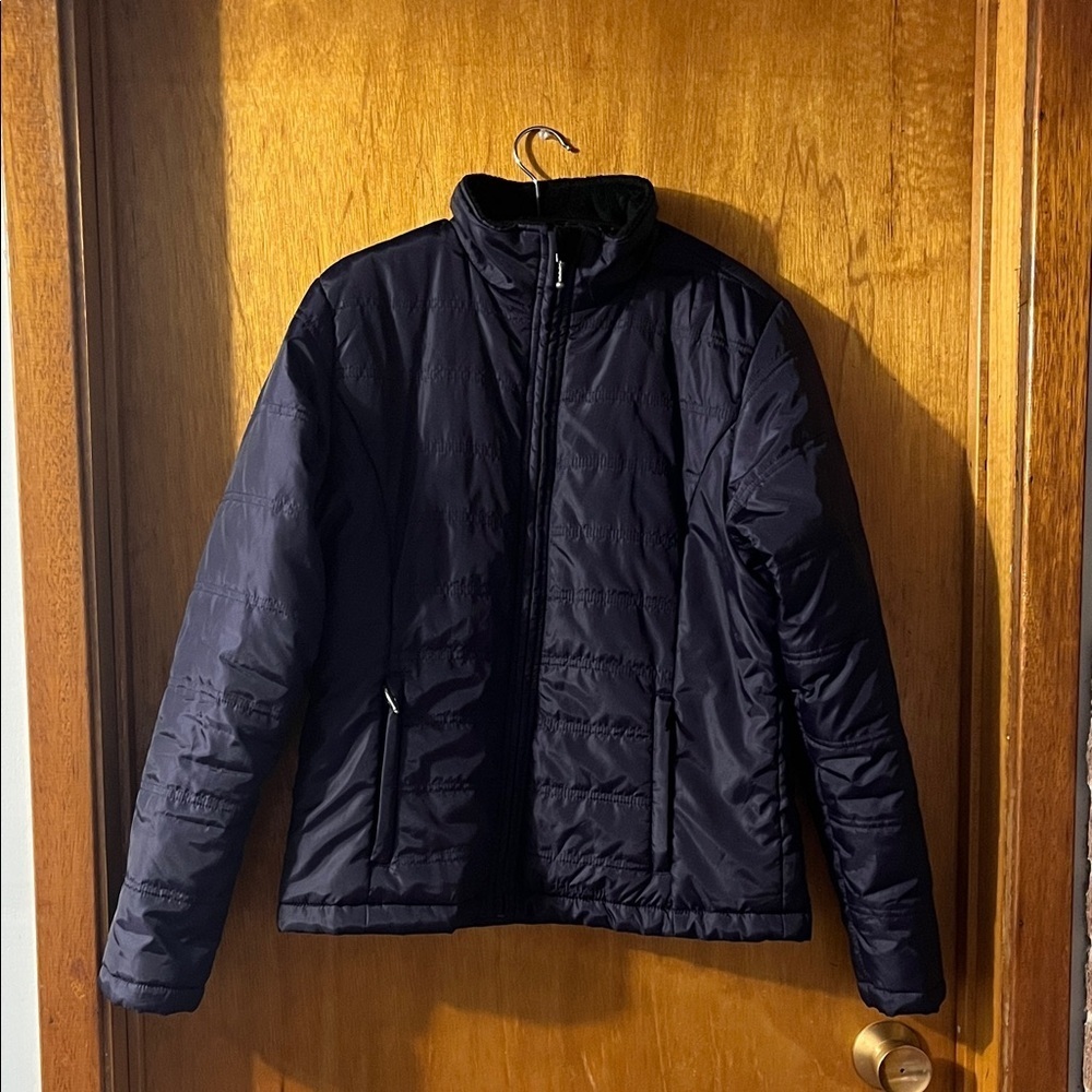 L.L. Bean Women's Purple Puffer Jacket Fleece Lined Medium